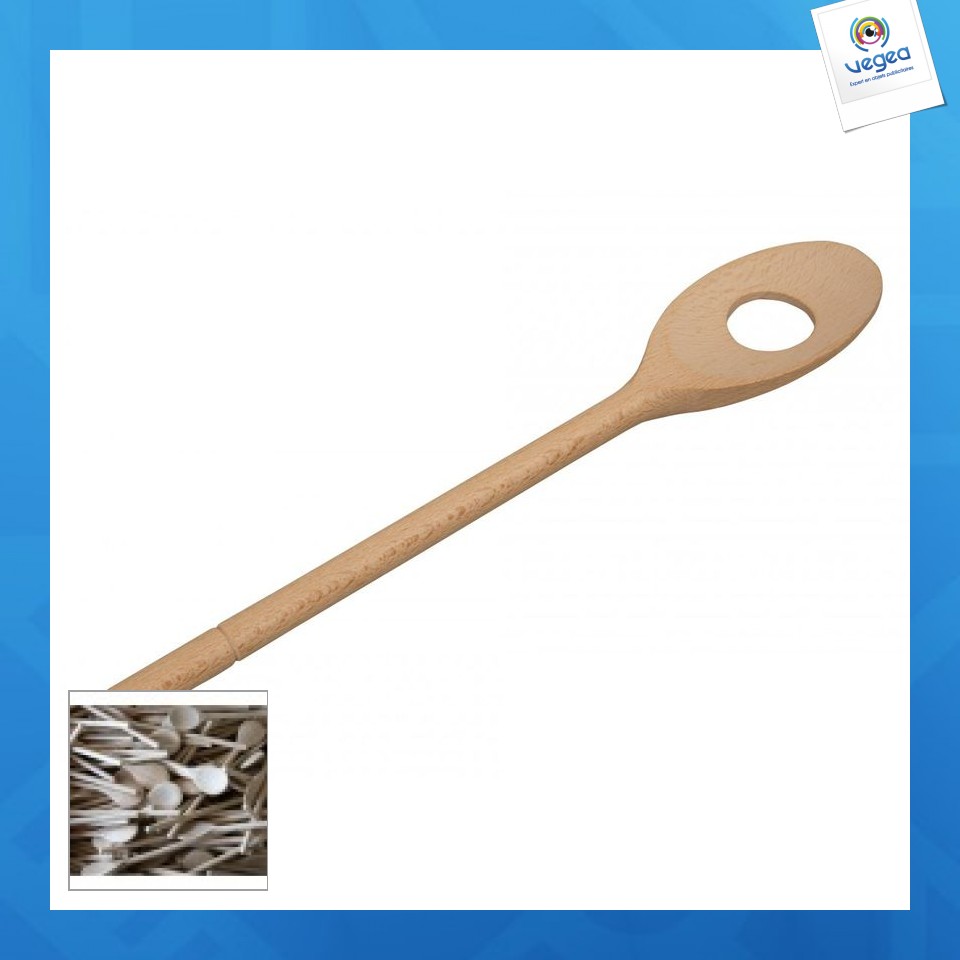Drilled wooden spoon
