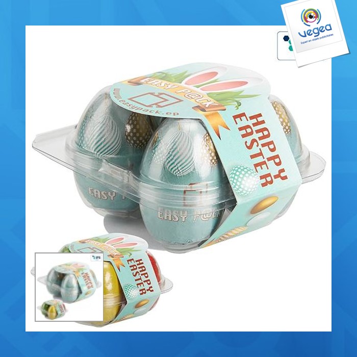 Egg carton with banner