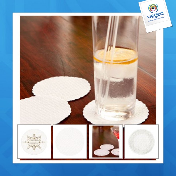 Embossed paper coaster