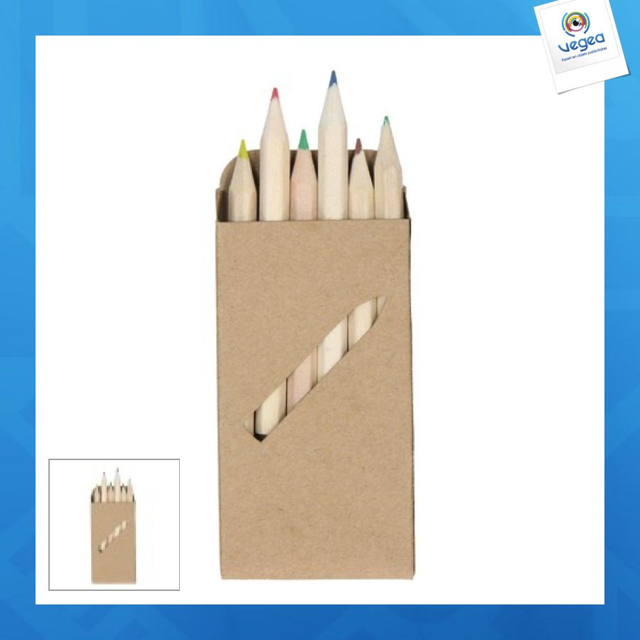Ensemble de crayons de couleur nature 6, courts