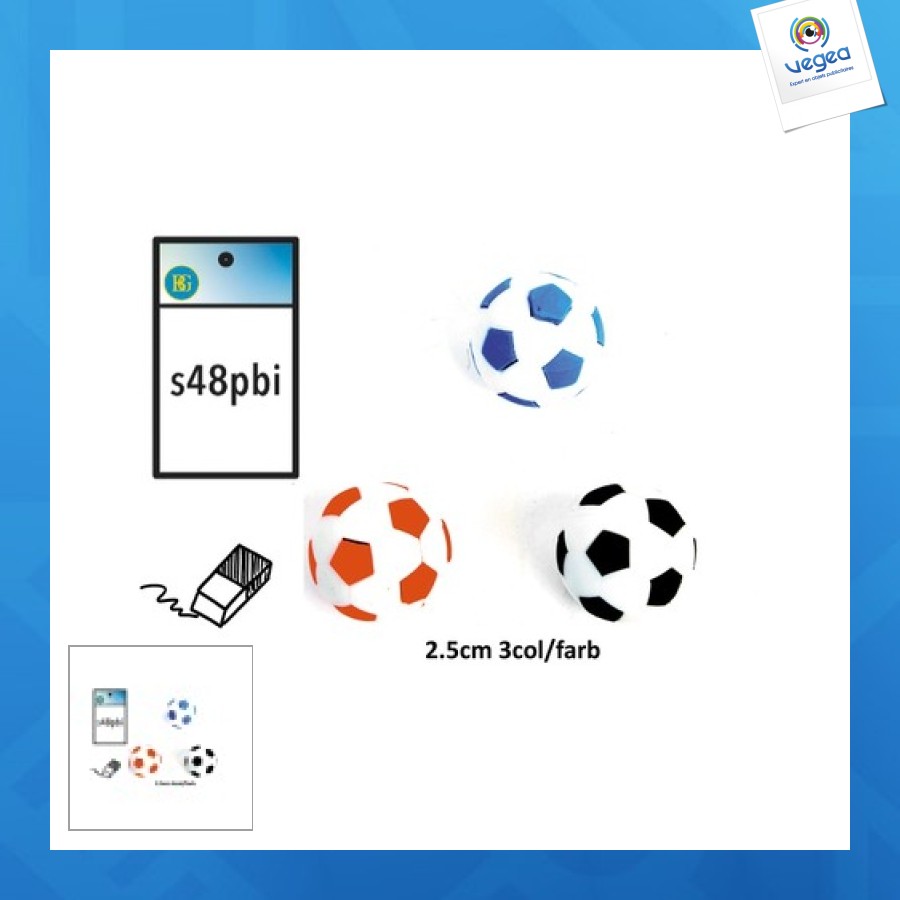 Eraser football 2.5cm