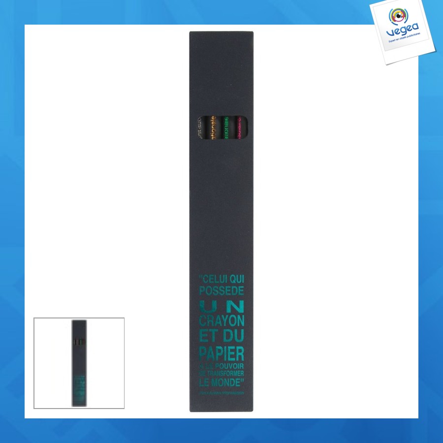 Etui carton black 4 crayons