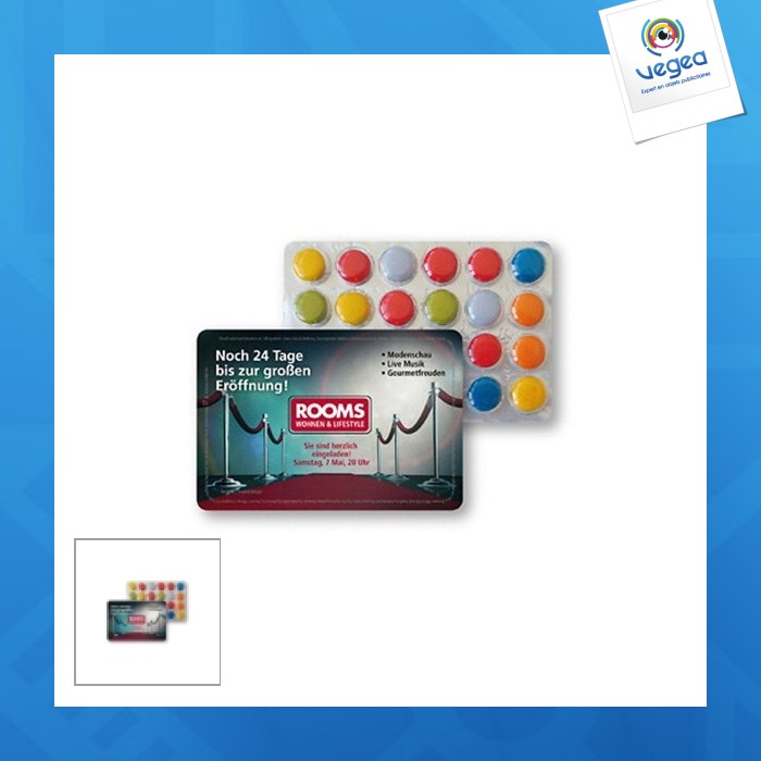 Event blister pack, chocolate lozenges