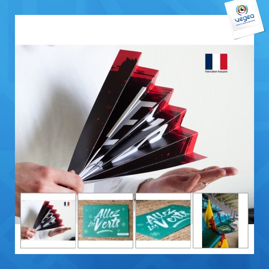 éventail de supporter en carton