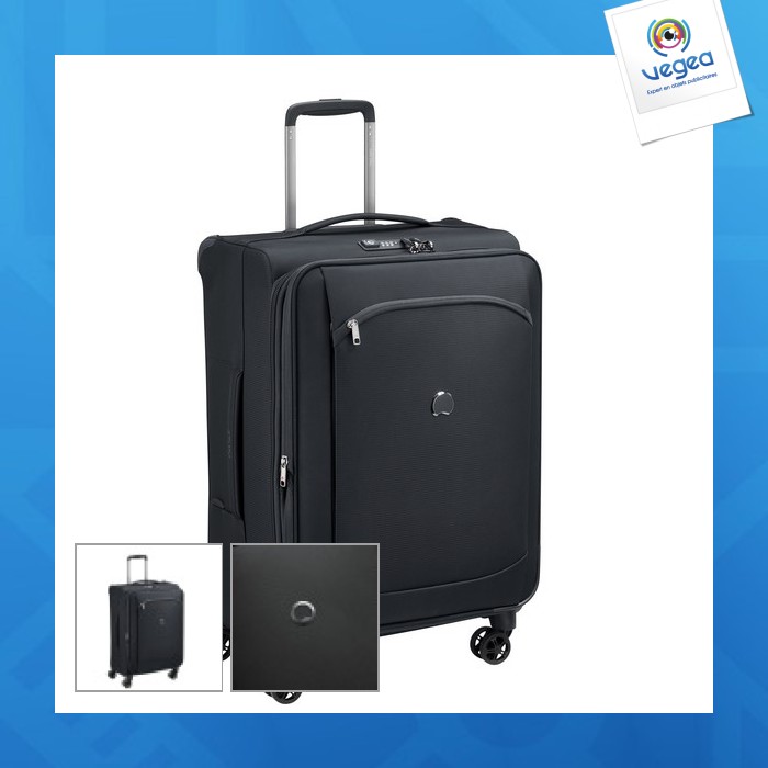 Expandable trolley case 4 double wheels 68 cm