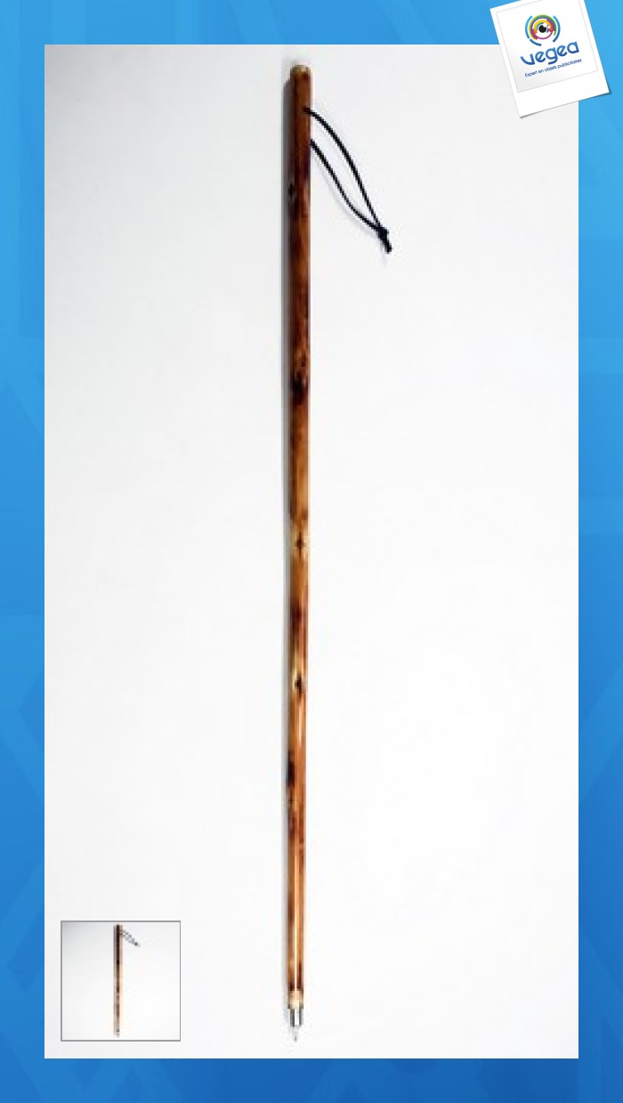 Fir wooden walking stick 110 cm ø 2.5 cm