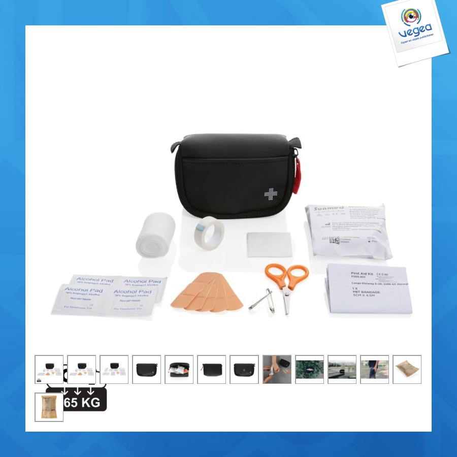 First aid set in recycled pu nubuck rcs