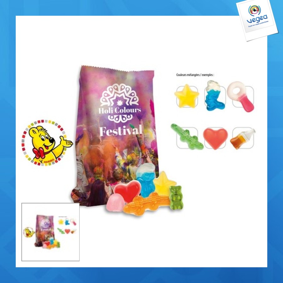 Flat bottom pouch haribo happy life 150g, haribo happy life