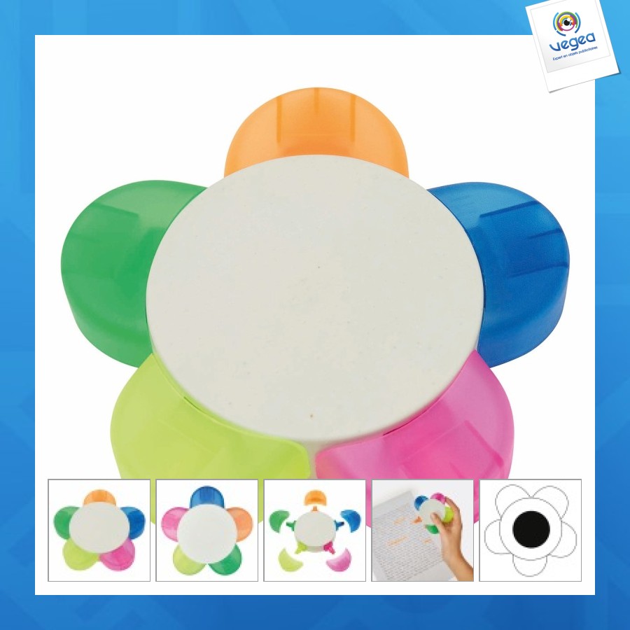 Flower-shaped highlighter flower