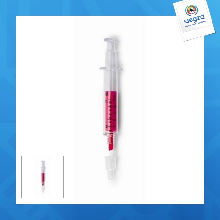 Fluorescent syringe highlighter 