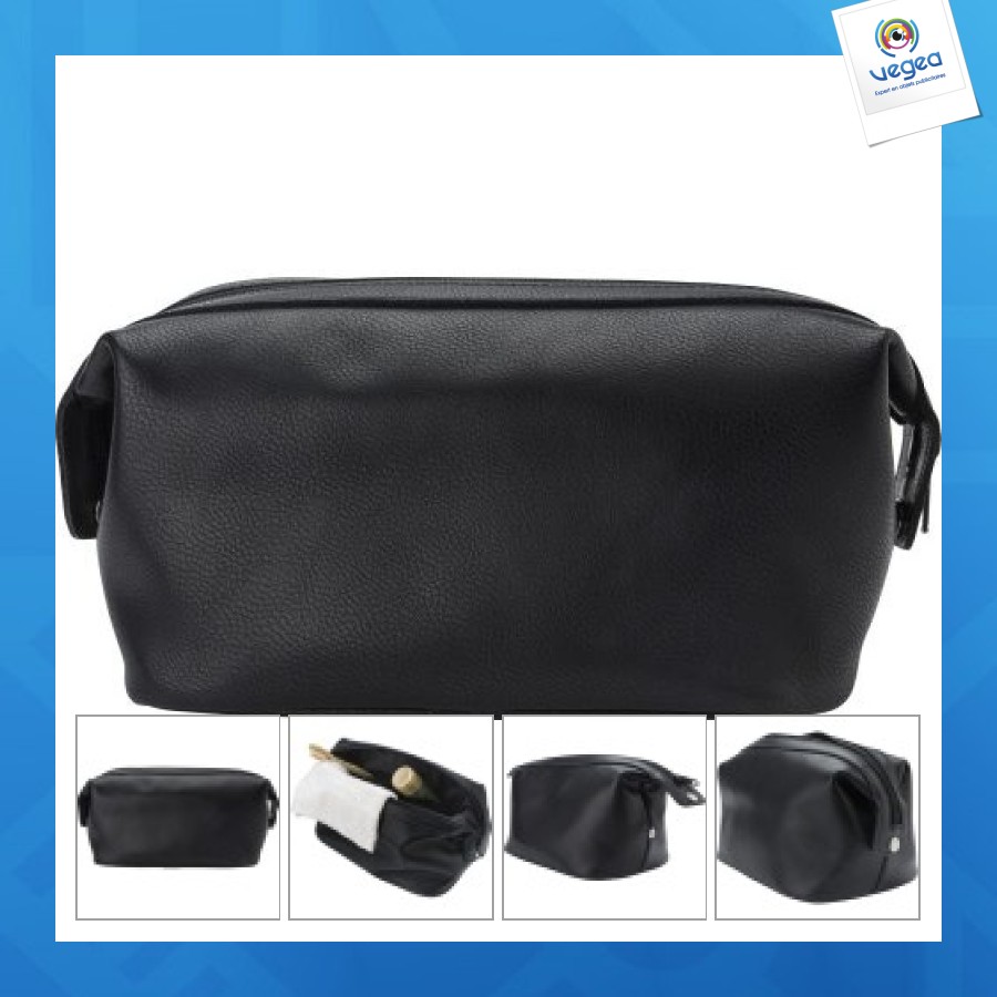 Flynn leather toiletry bag