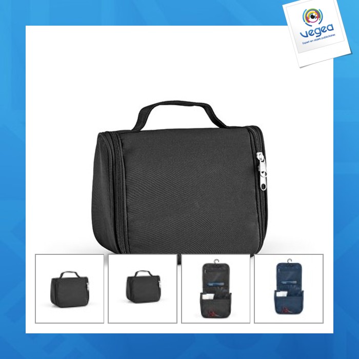 Foldable hanging toilet bag with hook