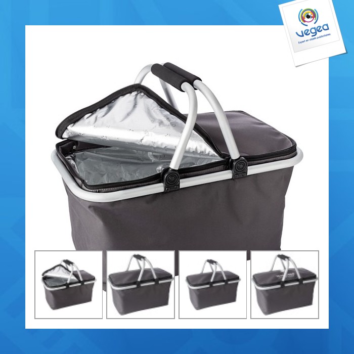 Foldable insulated basket 