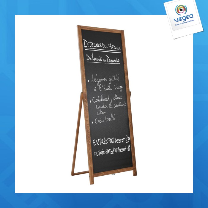 Folding slate easel h.148 x w.52 x d.50 cm beech f.