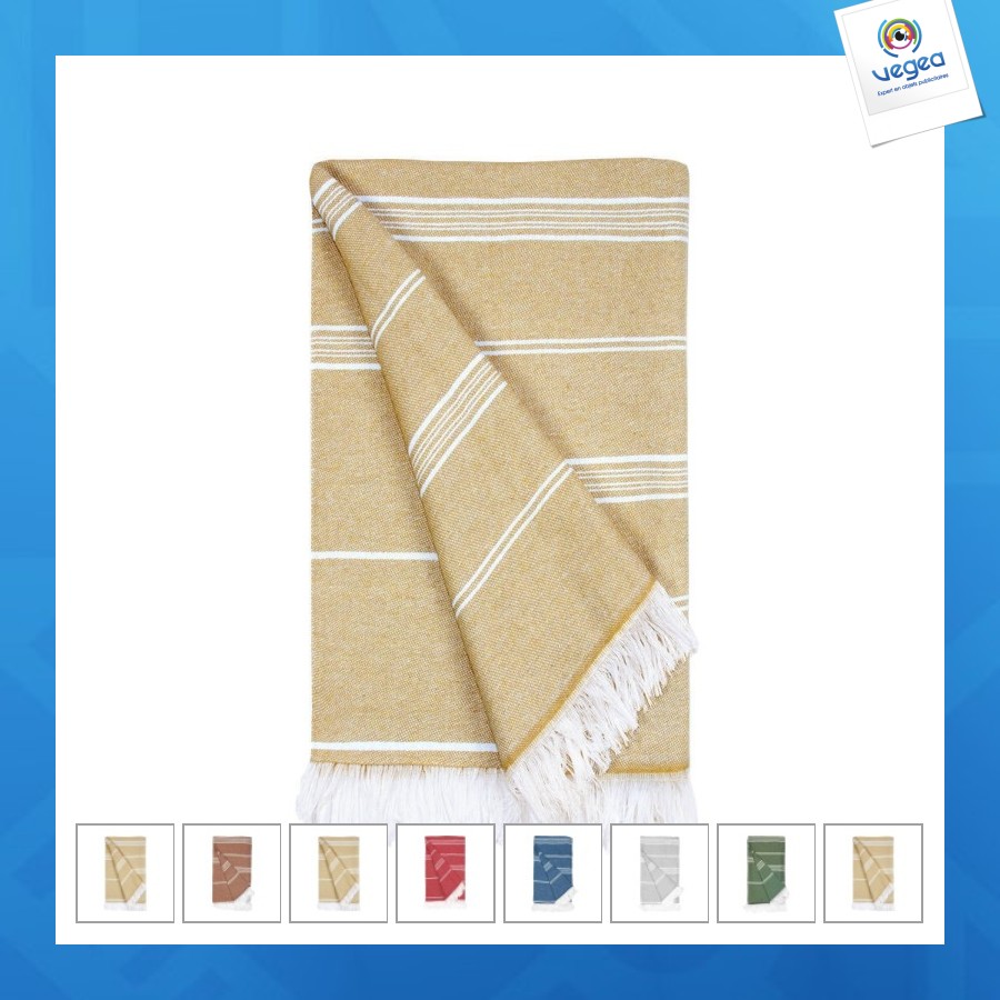 Fouta in recycled cotton and polyester