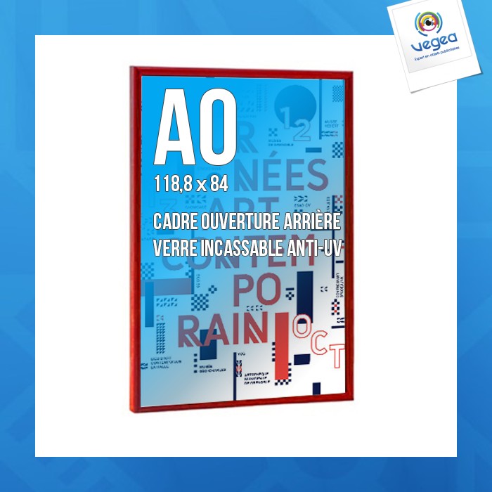 Frame deco a0 colour red