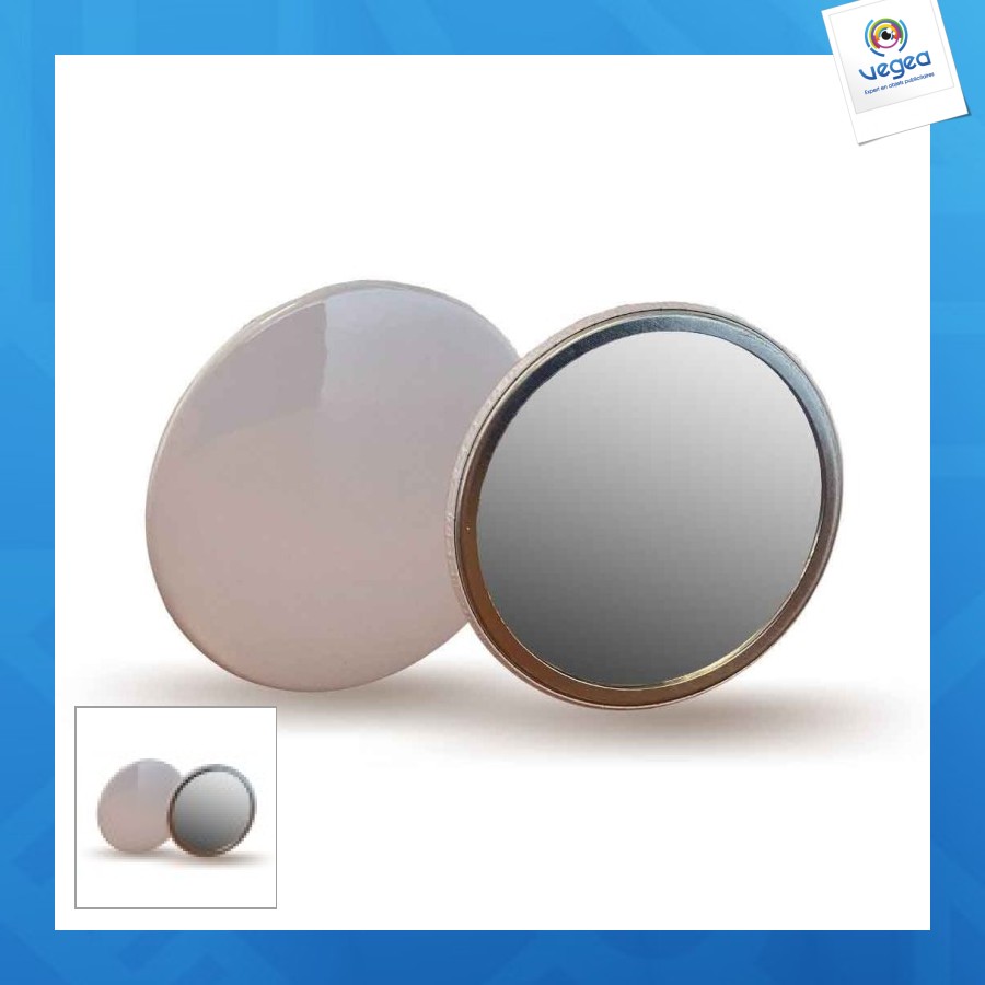 French pocket mirror 56 mm glossy