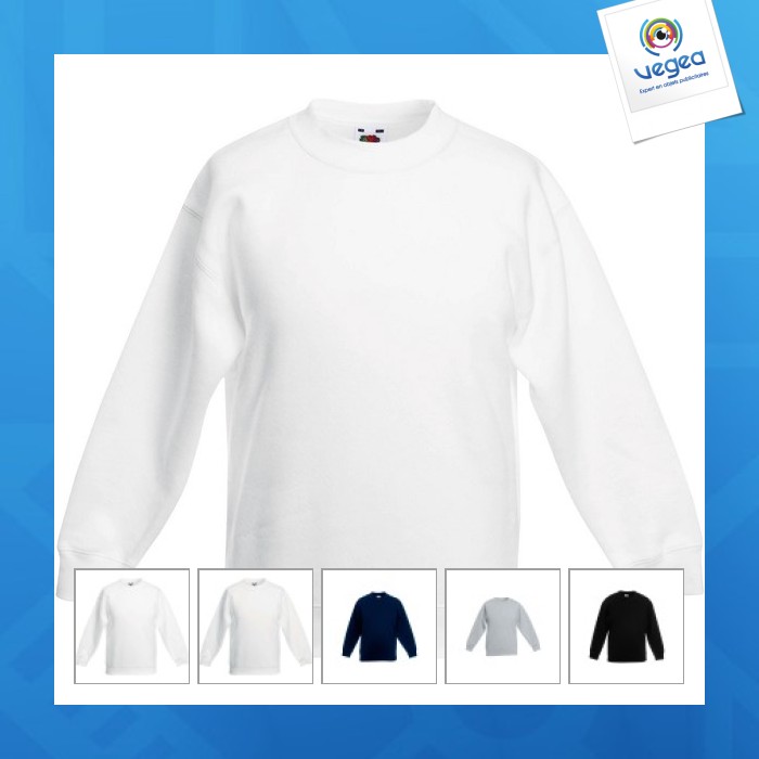 Fruit of the loom child sweatshirt with straight sleeves