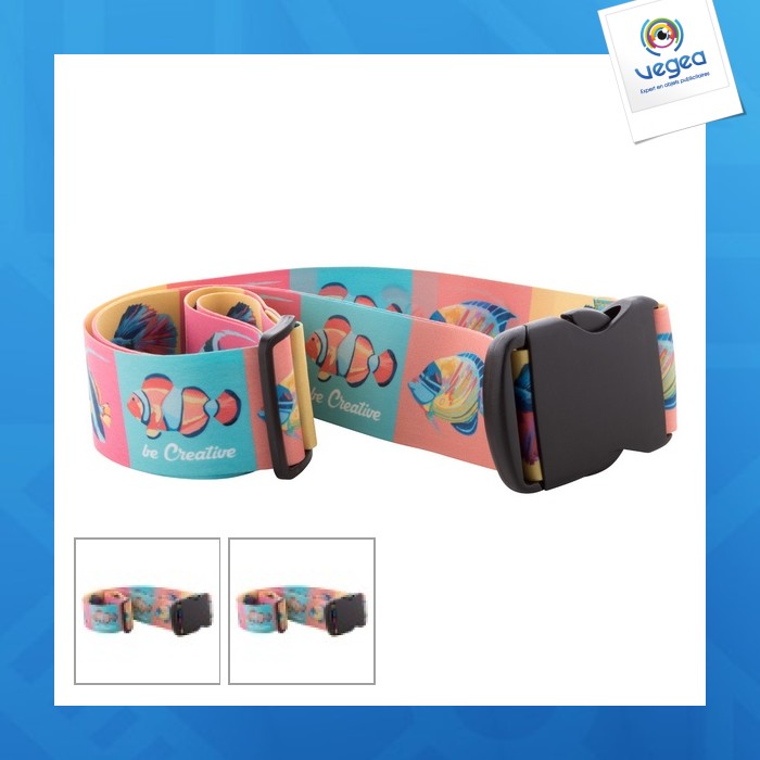 Fully printed luggage strap 