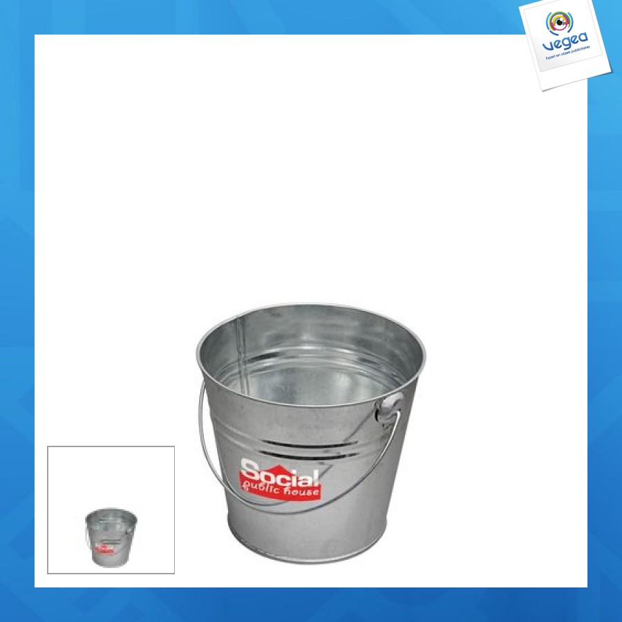 Galvanized steel service bucket 10cm