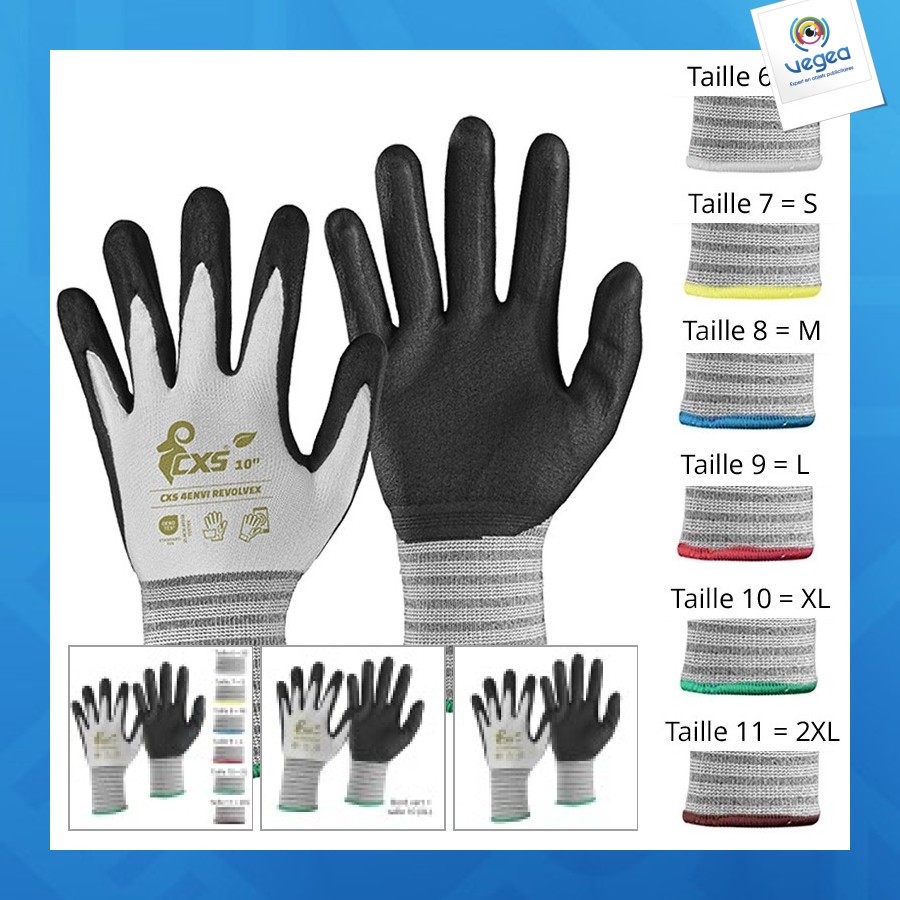 Gants de travail recyclés cxs