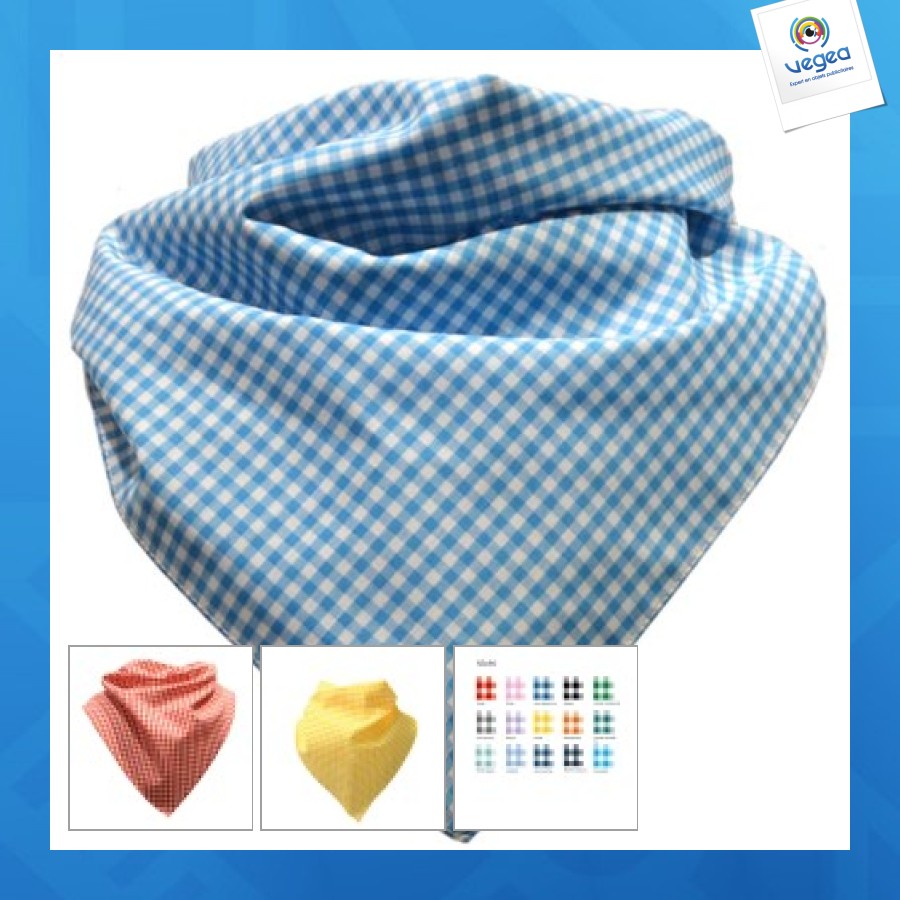 Gingham triangle scarf 