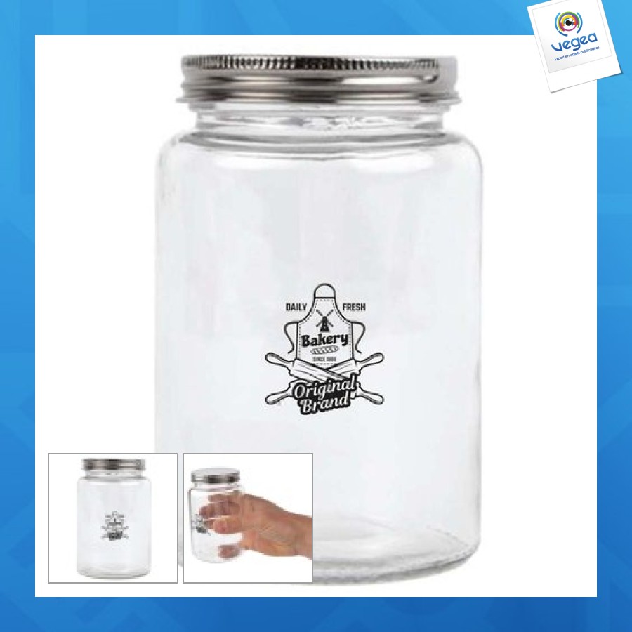 Glass screw-top jar for dry food 550ml