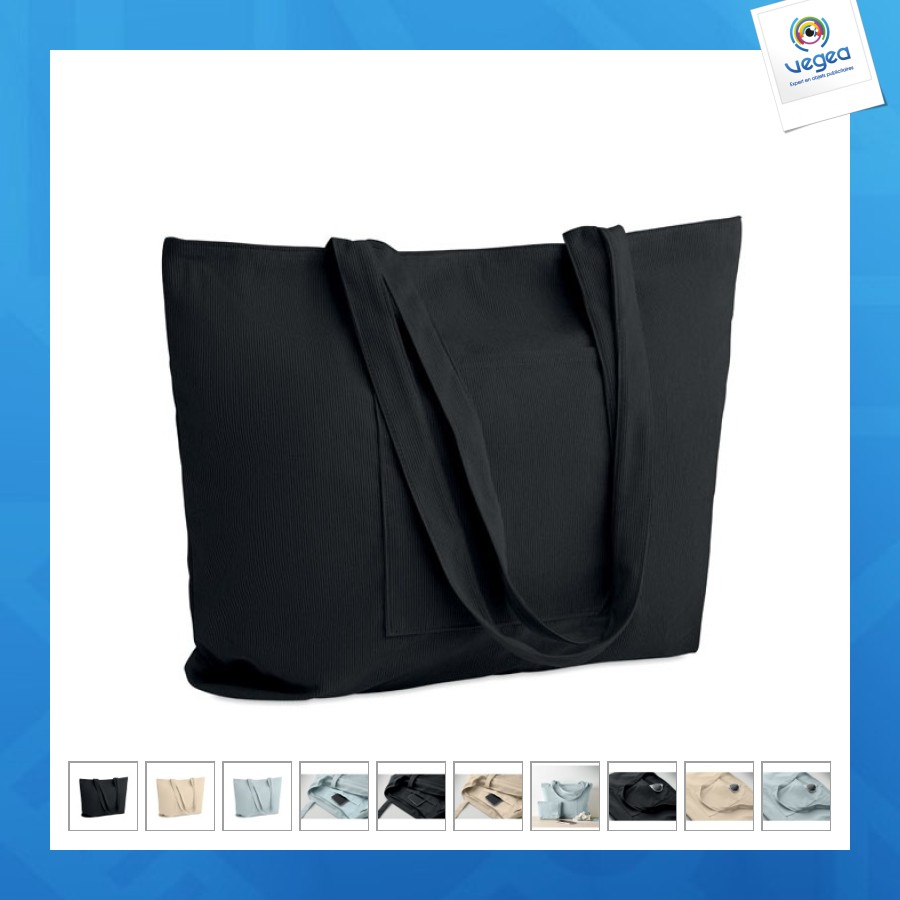 Grand sac shopping en velours