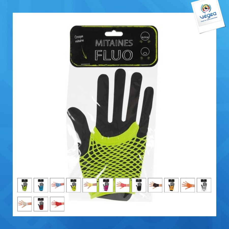 Green fluorescent mittens 