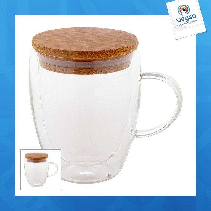 Grobina glass thermos mug