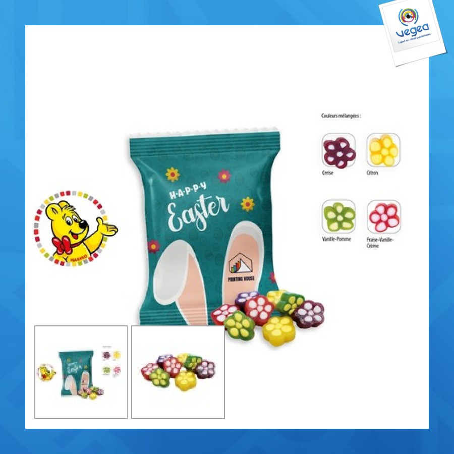 Haribo flowers in promotional bags, flower power