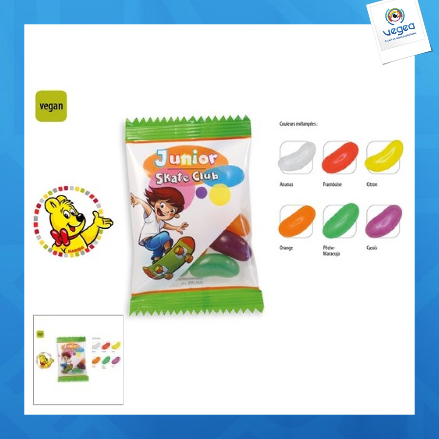 Haribo jelly beans in promotional bag, haribo jelly beans