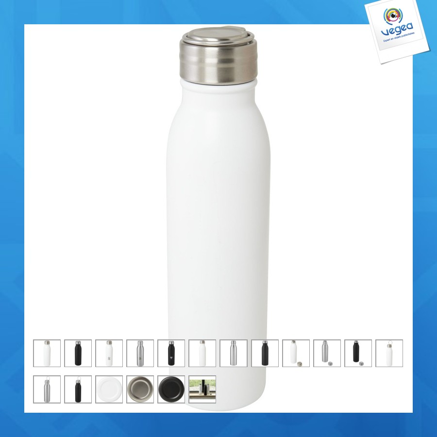 Harper 700 ml rcs-certified stainless steel water bottle with metal buckle