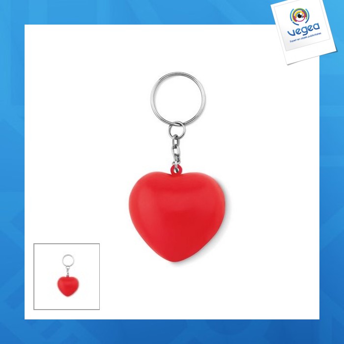 Heart shaped pu key ring