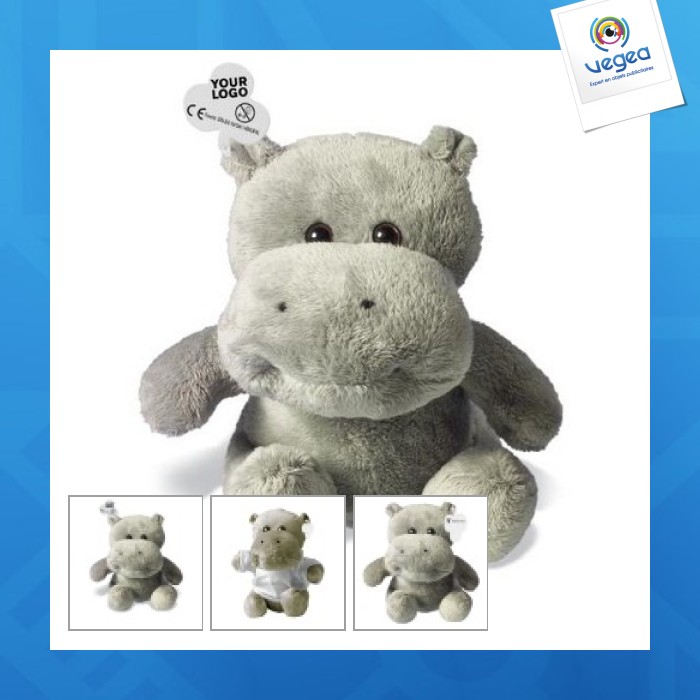 Hippopotamus plush, small model, without t-shirt