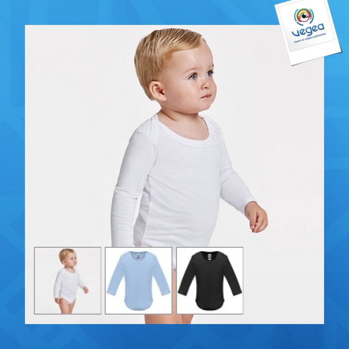 Honey l/s - long sleeve baby bodysuit in single jersey