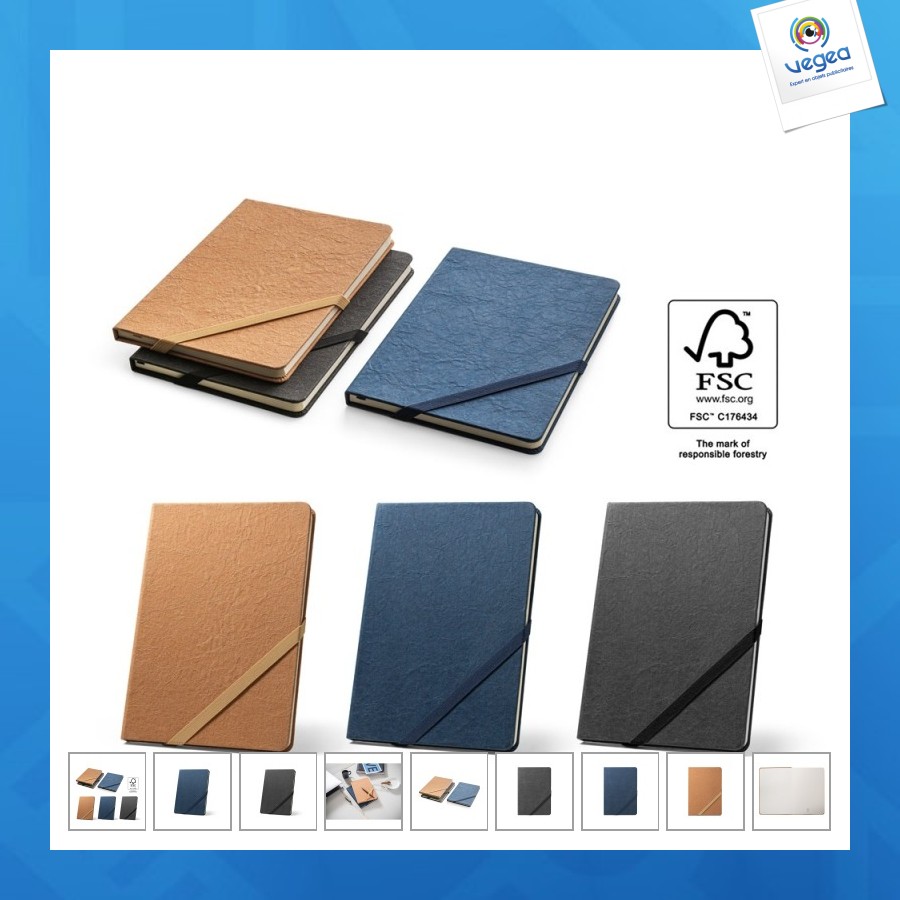 Huxley. a5 notebook with ivory fsc lined pages