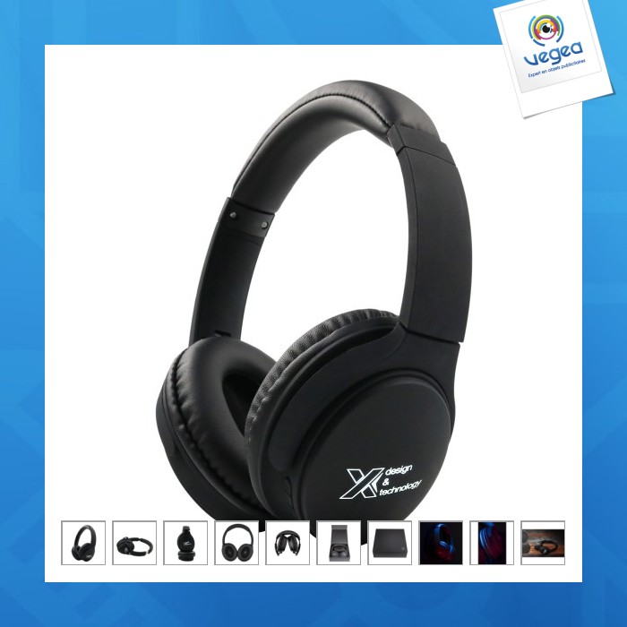Illuminated advertising bluetooth headset