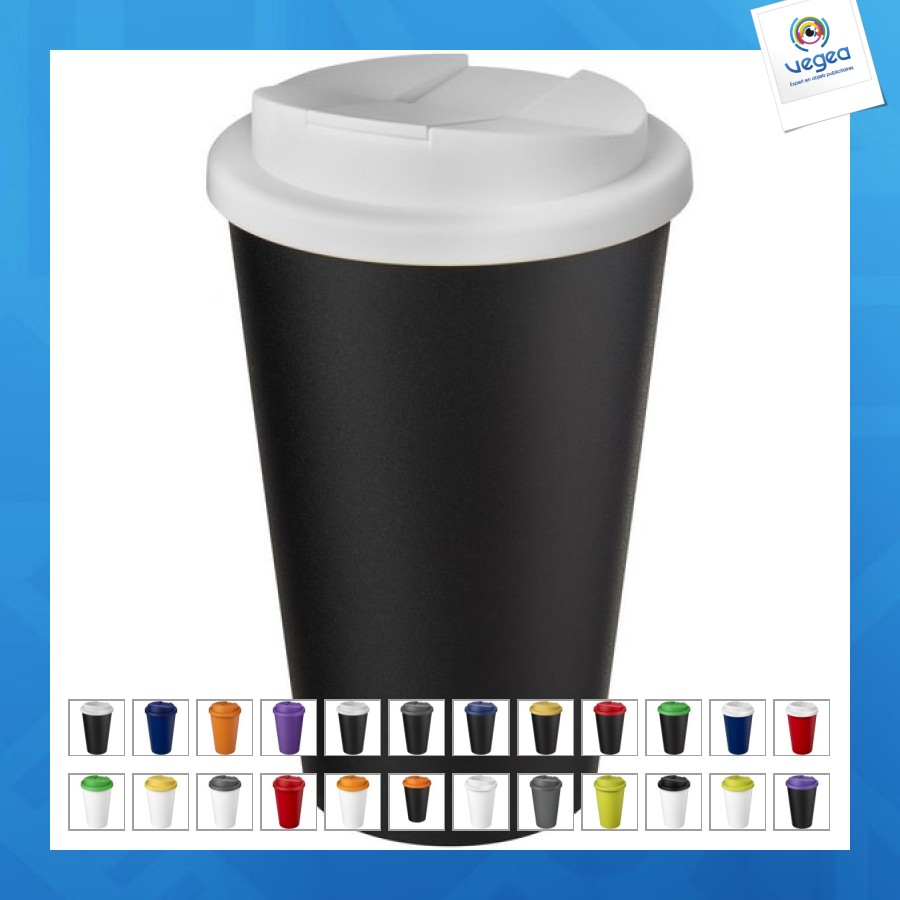 Box of 96 - Plastic Coffee Mug Disposable / Reuseable Drinking  Cup with Handle (White): Disposable Espresso Cups: Coffee Cups & Mugs