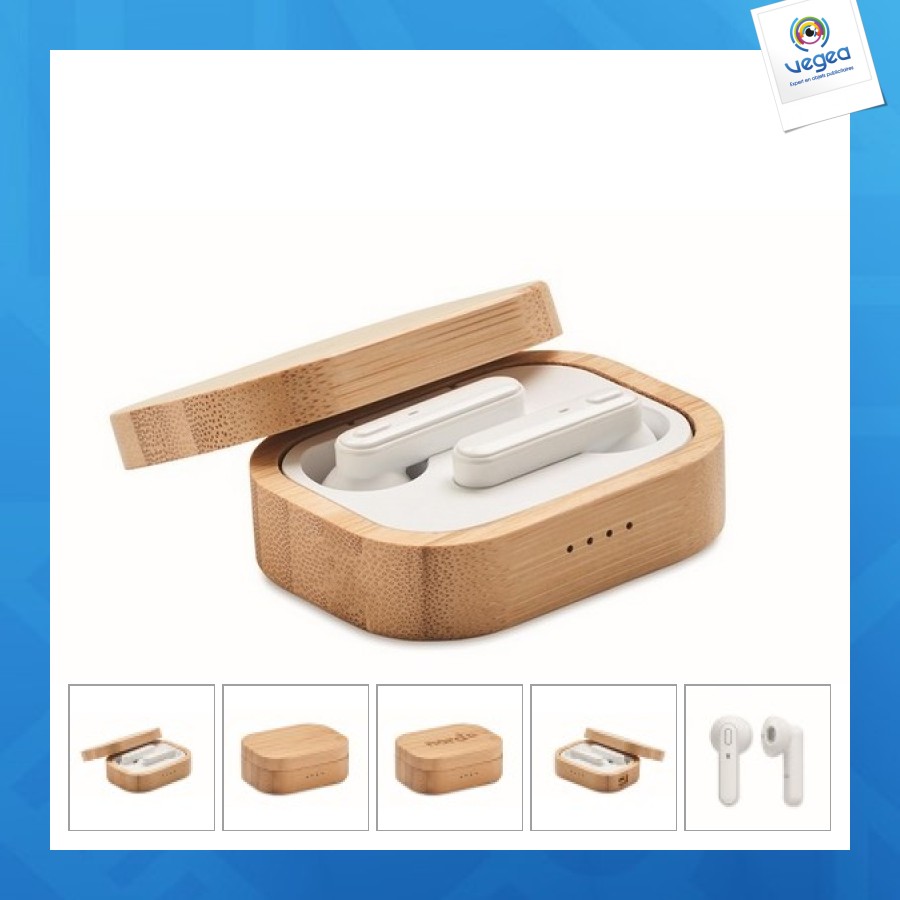 Jazz bamboo - tws headphones bamboo case