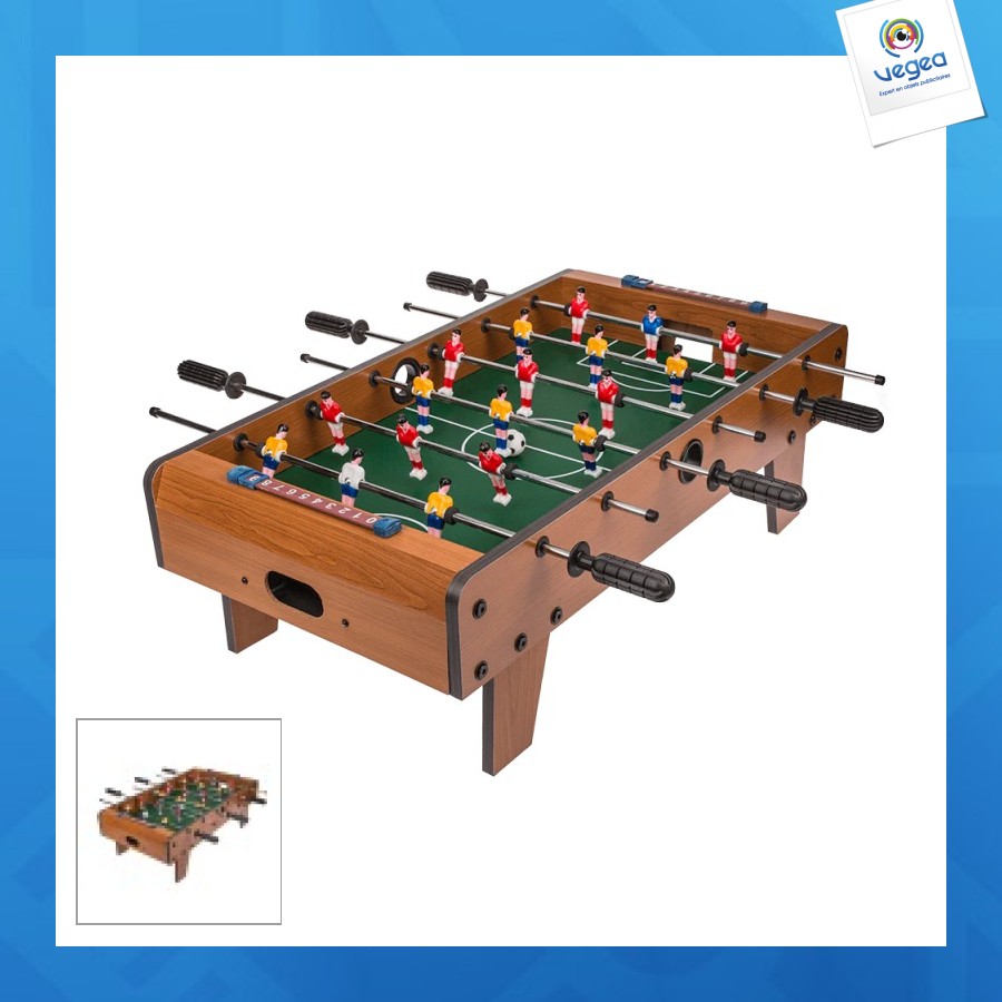 Jeu de baby-foot en bois avec pieds