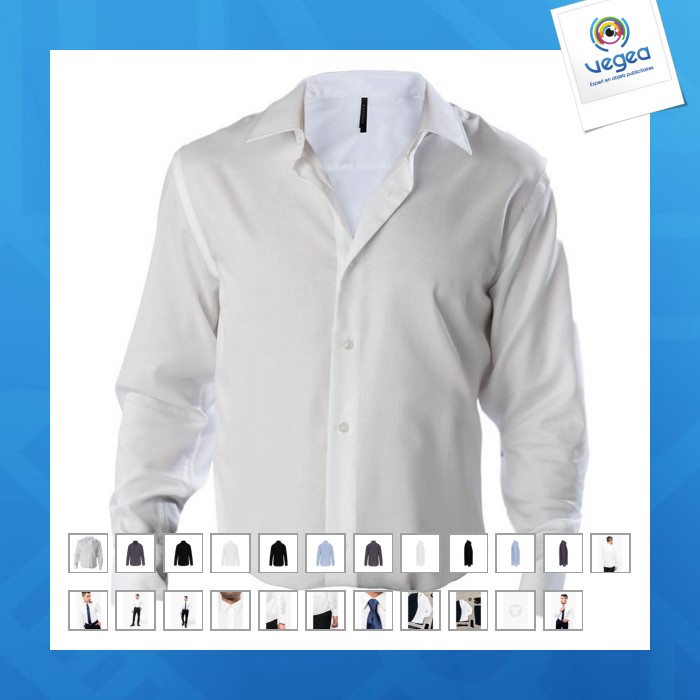 Kariban long-sleeved fitted shirt for men without ironing