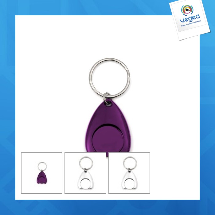 Key ring token metal clip