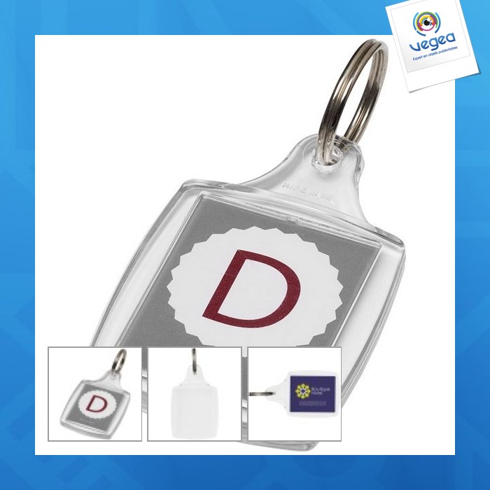 Key ring with insert 73x46mm
