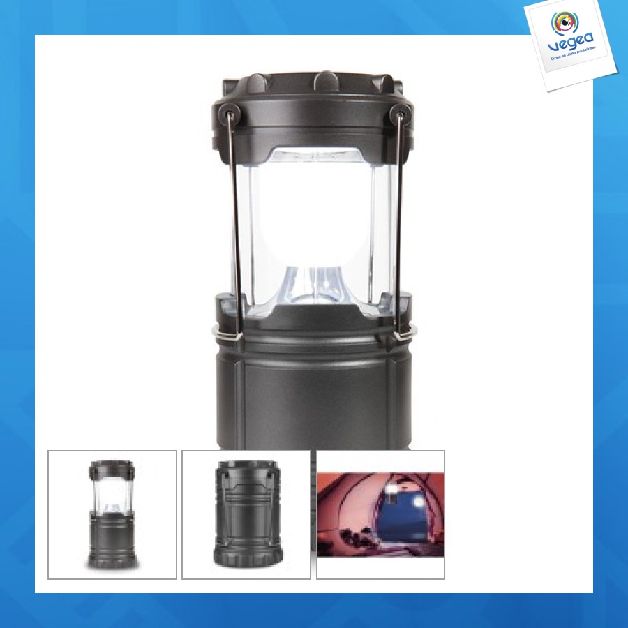 Lampe de camping en plastique et métal