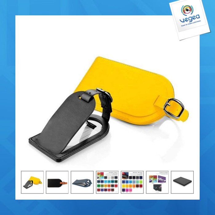 Large luggage tag with pu flap