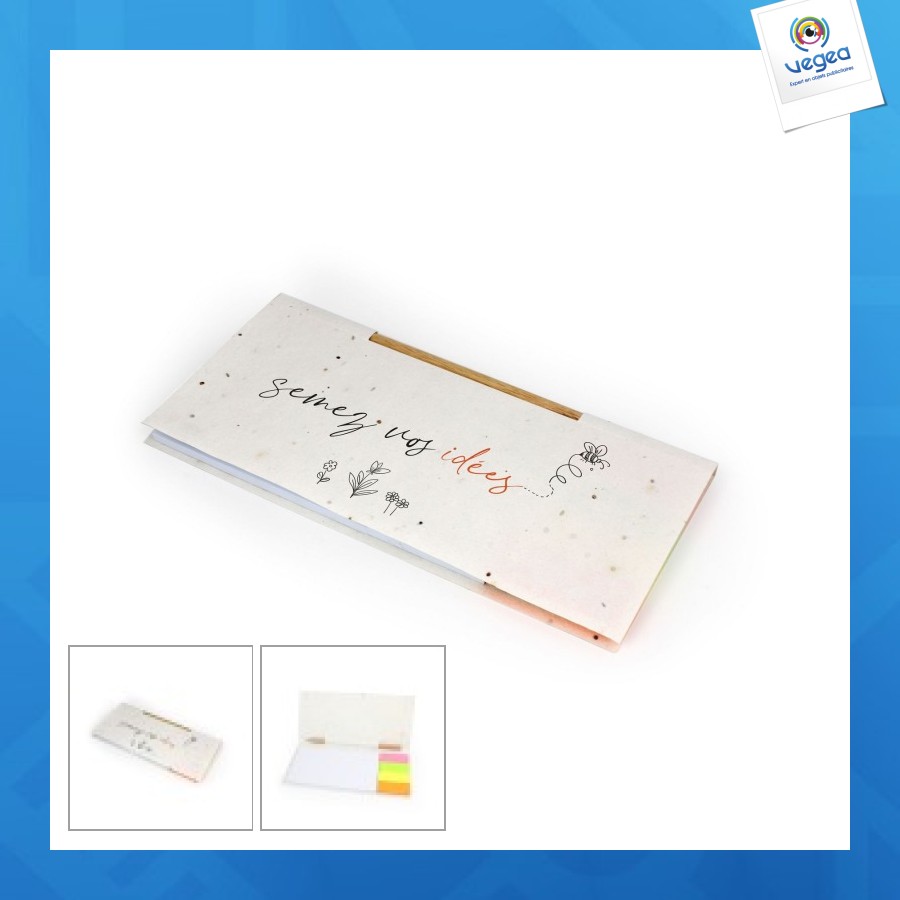 Large seed notepad 1 graphite pencil