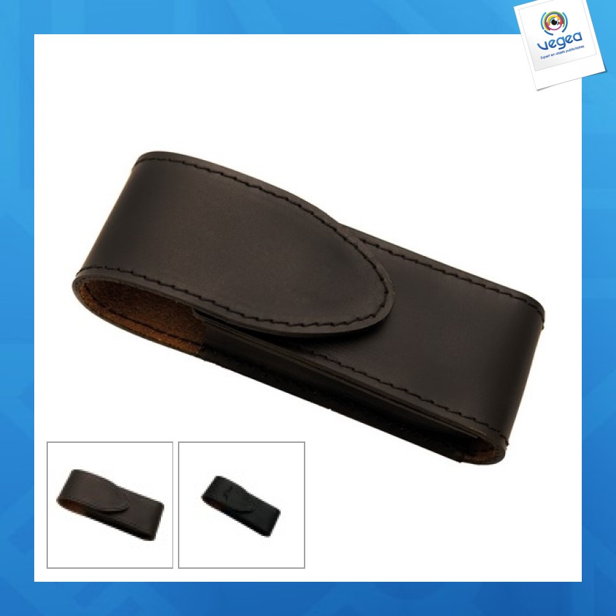 Leather belt sheath for knife