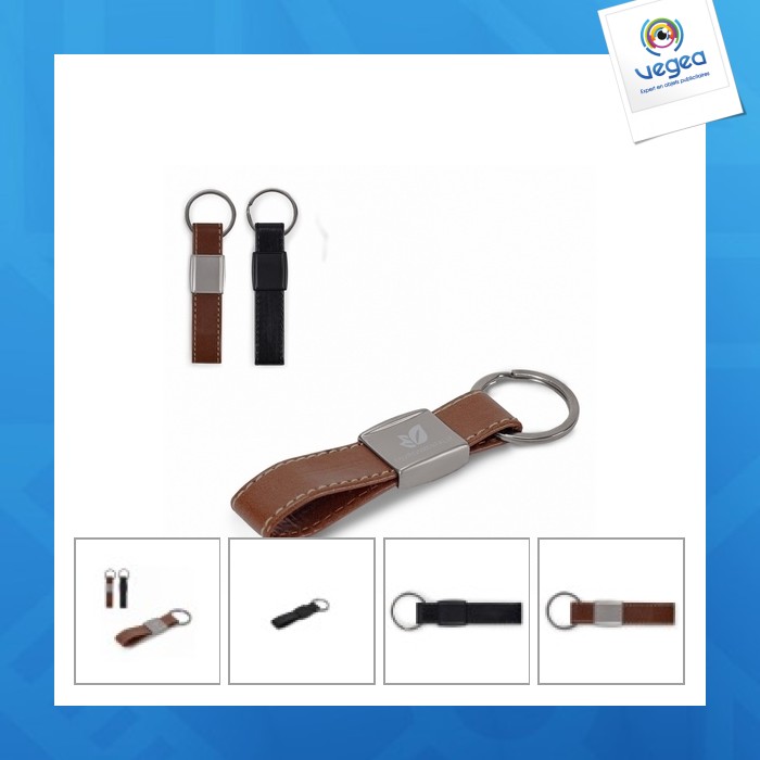 Leather buckle key ring