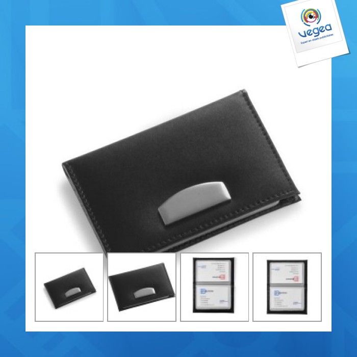 Leather card case with a capacity of 20 cards